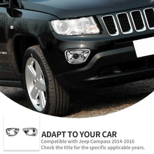 For 2014-2016 Jeep Compass Front Fog Light Lamp Cover Trim Car Exterior Accessories RT-TCZ