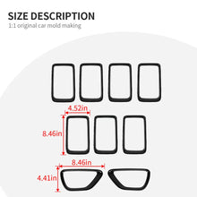 For 2014-2016 Jeep Grand Cherokee WK2 9 x Grille Insert Ring & Fog Light Cover Fog Lamp Trim RT-TCZ