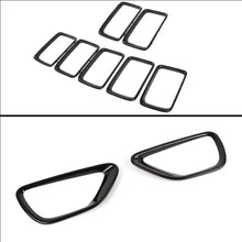For 2014-2016 Jeep Grand Cherokee WK2 9 x Grille Insert Ring & Fog Light Cover Fog Lamp Trim RT-TCZ