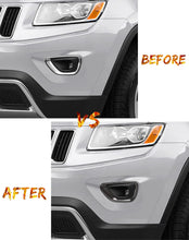 For 2014-2017 Jeep Grand Cherokee Front Fog Light Trim Cover Fog Lamp Bezel, Carbon Fiber RT-TCZ