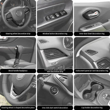 For 2014-2018 Jeep Cherokee 9 x Inner Center Console And Car Door Trim Kit RT-TCZ