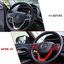 For 2014-2021 Jeep Grand Cherokee WK2 & 2014+ Cherokee Steering Wheel Trim Cover RT-TCZ