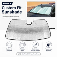 For 2014+ Jeep Cherokee Car Windshield Sunshade, Front Window Sun Shade Foldable Sun Visor Sunscreen RT-TCZ