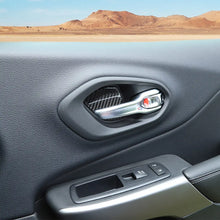 For 2014+ Jeep Cherokee Real Carbon Fiber Interior Door Bowl Sticker Cover Trim RT-TCZ