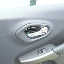 For 2014+ Jeep Cherokee Real Carbon Fiber Interior Door Bowl Sticker Cover Trim RT-TCZ
