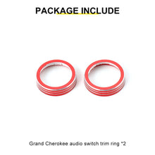 For 2014+ Jeep Cherokee & 2014-2020 Grand Cherokee Audio Switch Button Ring Trim Cover（2 pcs） RT-TCZ