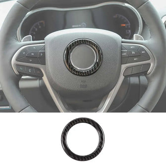 For 2014+ Jeep Grand Cherokee Interior Steering Wheel Trim Ring Bezel Cover RT-TCZ