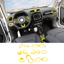 For 2015-2017 Jeep Renegade 12pcs Interior Decor Dash Panel & Console Trim Cover RT-TCZ