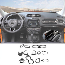 For 2015-2017 Jeep Renegade 12pcs Interior Decor Dash Panel & Console Trim Cover RT-TCZ
