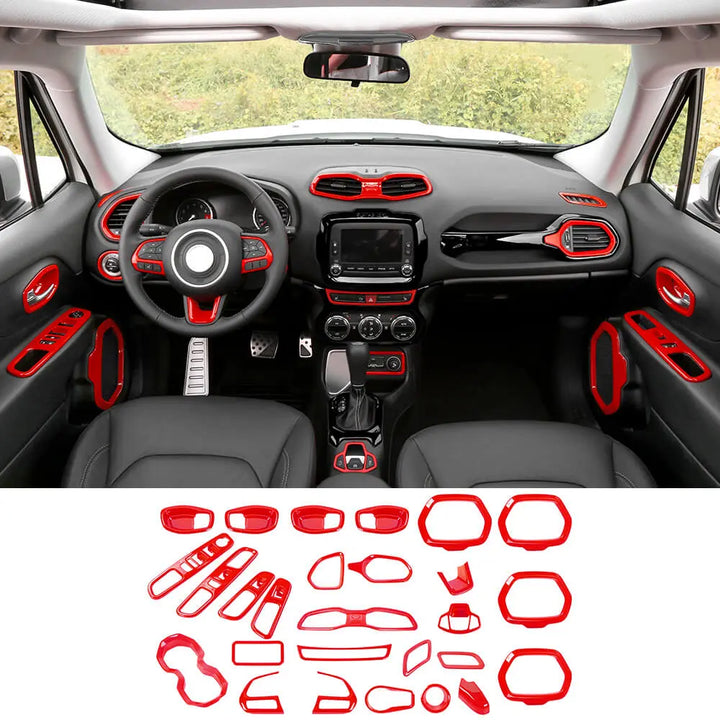 Jeep Renegade Cup Holder Trim Ring - Chrom Dekoration Für Den Innenraum