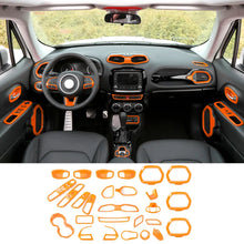 For 2015-2017 Jeep Renegade 31pcs Full Set Interior Decoration Trim Kit Cover RT-TCZ