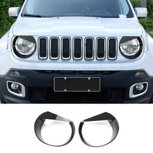 For 2015-2018 Jeep Renegade Front Headlight Angry Eyes Bezels Trim RT-TCZ