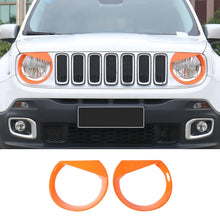 For 2015-2018 Jeep Renegade Front Headlight Angry Eyes Bezels Trim RT-TCZ