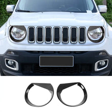 For 2015-2018 Jeep Renegade Front Headlight Angry Eyes Bezels Trim RT-TCZ
