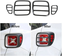 For 2015-2018 Jeep Renegade Strong Iron Tail Light Covers Rear Taillight Guard (Black) RT-TCZ