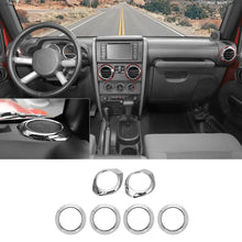 For 2015-2018 Jeep Wrangler JK A-pillar Horn Air Conditioning Vent Trim Ring Kit (6 pcs) RT-TCZ