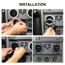 For 2015-2018 Jeep Wrangler JK A-pillar Horn Air Conditioning Vent Trim Ring Kit (6 pcs) RT-TCZ