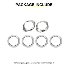 For 2015-2018 Jeep Wrangler JK A-pillar Horn Air Conditioning Vent Trim Ring Kit (6 pcs) RT-TCZ