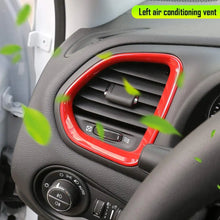 For 2015-2020 Jeep Renegade Dash Board Air Conditioner Outlet Vent Trim, Interior Accessories ABS Red 2pcs RT-TCZ