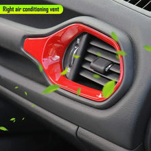 For 2015-2020 Jeep Renegade Dash Board Air Conditioner Outlet Vent Trim, Interior Accessories ABS Red 2pcs RT-TCZ