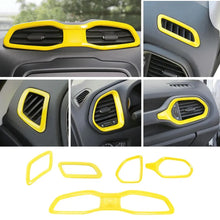 For 2015+ Jeep Renegade 5 PCS Dashboard Air Outlet Vent & Center Air Vent Outlet Cover Trim RT-TCZ