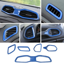 For 2015+ Jeep Renegade 5 PCS Dashboard Air Outlet Vent & Center Air Vent Outlet Cover Trim RT-TCZ