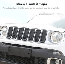 For  2016-2018 Jeep Renegade 7pcs Front Grille Trim Inserts Grill Cover (Black) RT-TCZ