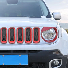 For 2016-2018 Jeep Renegade Exterior Front Grille Inserts & Headlight Cover Trim Kit (9 pcs) RT-TCZ
