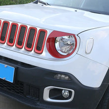 For 2016-2018 Jeep Renegade Exterior Front Grille Inserts & Headlight Cover Trim Kit (9 pcs) RT-TCZ