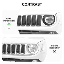 For 2016-2018 Jeep Renegade Exterior Headlight Fog Light Tail Light Front Grille Cover Trim Kit (15 pcs) RT-TCZ
