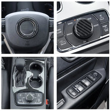 For 2016-2021 Jeep Grand Cherokee WK2 13PCS Interior Decor Dash & Door Cover Trim Frame Kit Carbon Fiber RT-TCZ