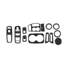 For 2016-2021 Jeep Grand Cherokee WK2 13PCS Interior Decor Dash & Door Cover Trim Frame Kit Carbon Fiber RT-TCZ