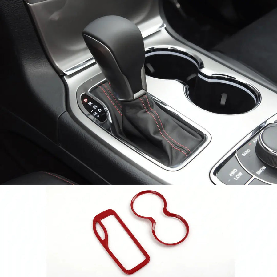 Gear Shift Panel & Cup Holder Trim Rings for Jeep Grand Cherokee