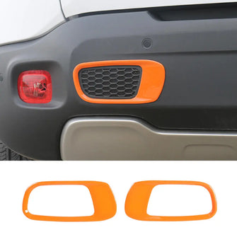 For 2016+ Jeep Renegade 2PCS Rear Bumper Trailer Hook Cover Trim RT-TCZ