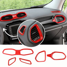 For 2016+ Jeep Renegade 5 PCS Dashboard Air Outlet Vent & Center Air Vent Outlet Cover Trim RT-TCZ