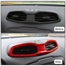 For 2016+ Jeep Renegade 5 PCS Dashboard Air Outlet Vent & Center Air Vent Outlet Cover Trim RT-TCZ