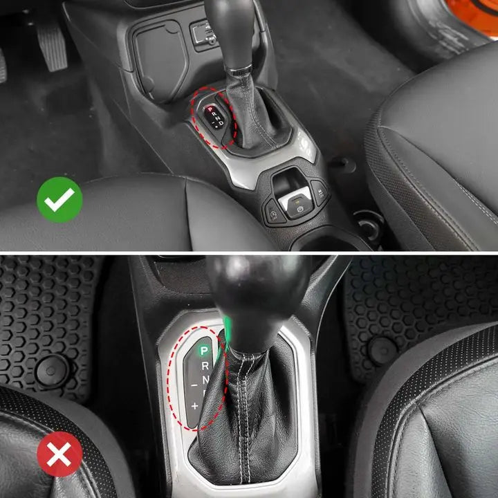 gear central RT-TCZ Central Gear Shift Panel Trim Cover Decor Frame for Jeep Renegade 2016+ Chrome
