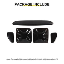 For 2016+ Jeep Renegade Exterior High Brake Light & Rear Taillight Lamp Light Trim Cover Kit (5 pcs) RT-TCZ