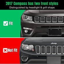 For 2017-2020 Jeep Compass 7pcs Front Grille Insert Mesh Cover Trim Bezels RT-TCZ