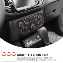 For 2017-2020 Jeep Compass Air Condition Knob Cover Ring Trim RT-TCZ