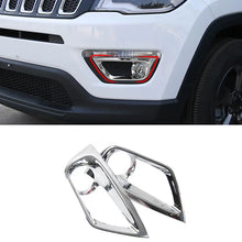 For 2017-2020 Jeep Compass Chrome Front Fog Light Lamp Cover Trim RT-TCZ