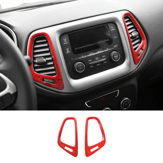 For 2017-2020 Jeep Compass Middle Console Air Outlet Vent Trim – Interior AC Cover RT-TCZ