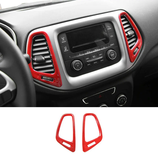 Middle Console Air Outlet Vent Trim for Jeep Compass 2017 2018
