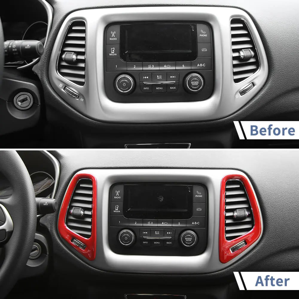 Middle Console Air Outlet Vent Trim for Jeep Compass 2017 2018 2019 ...