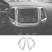For 2017-2020 Jeep Compass Middle Console Air Outlet Vent Trim – Interior AC Cover RT-TCZ
