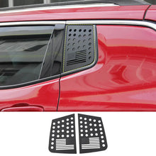 For 2017-2020 Jeep Compass Rear Triangle Glass Decor Cover Trim Black Aluminum Alloy Panel Trim Cover RT-TCZ