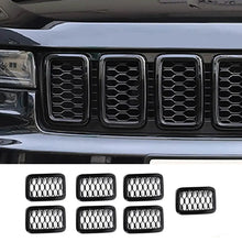 For 2017-2020 Jeep Grand Cherokee Front Grille Mesh Inserts Rings Covers Kit (Not fit for SRT, Trackhawk) RT-TCZ