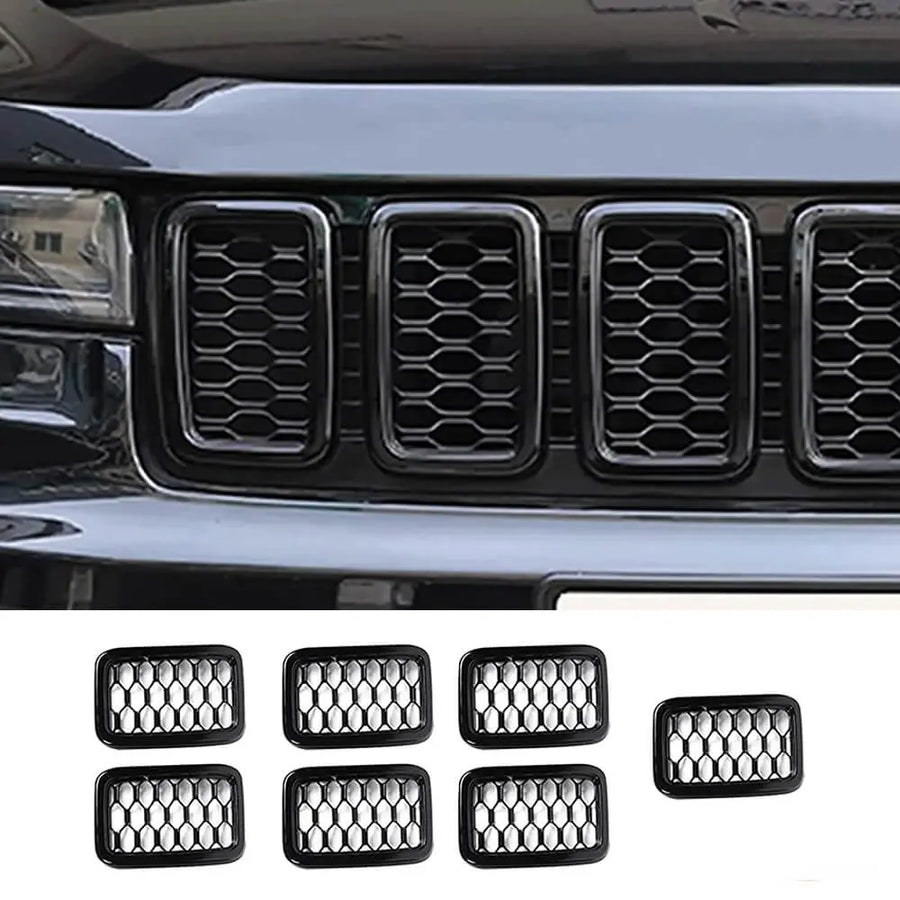 RT-TCZ Front Grill Mesh Inserts Rings Covers Kit for 2017-2021