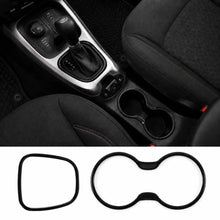 For 2017-2021 Jeep Compass Center Console Shifter & Cup Holder Trim Ring Cover Kit RT-TCZ