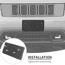 For 2017-2023 Jeep Grand Cherokee Front License Plate Mounting Bracket Black RT-TCZ